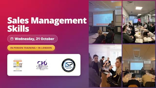 Sales Management Skills: One-Day In-Person Training in London