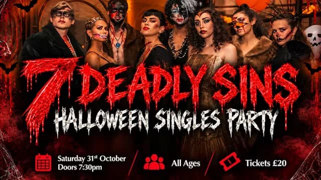 Seven Deadly Sins Halloween Singles Party: 250+ Singles Meet