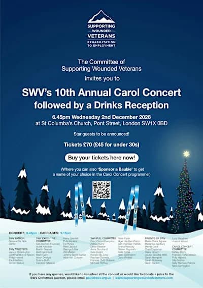 Supporting Wounded Veterans Carol Concert 2026