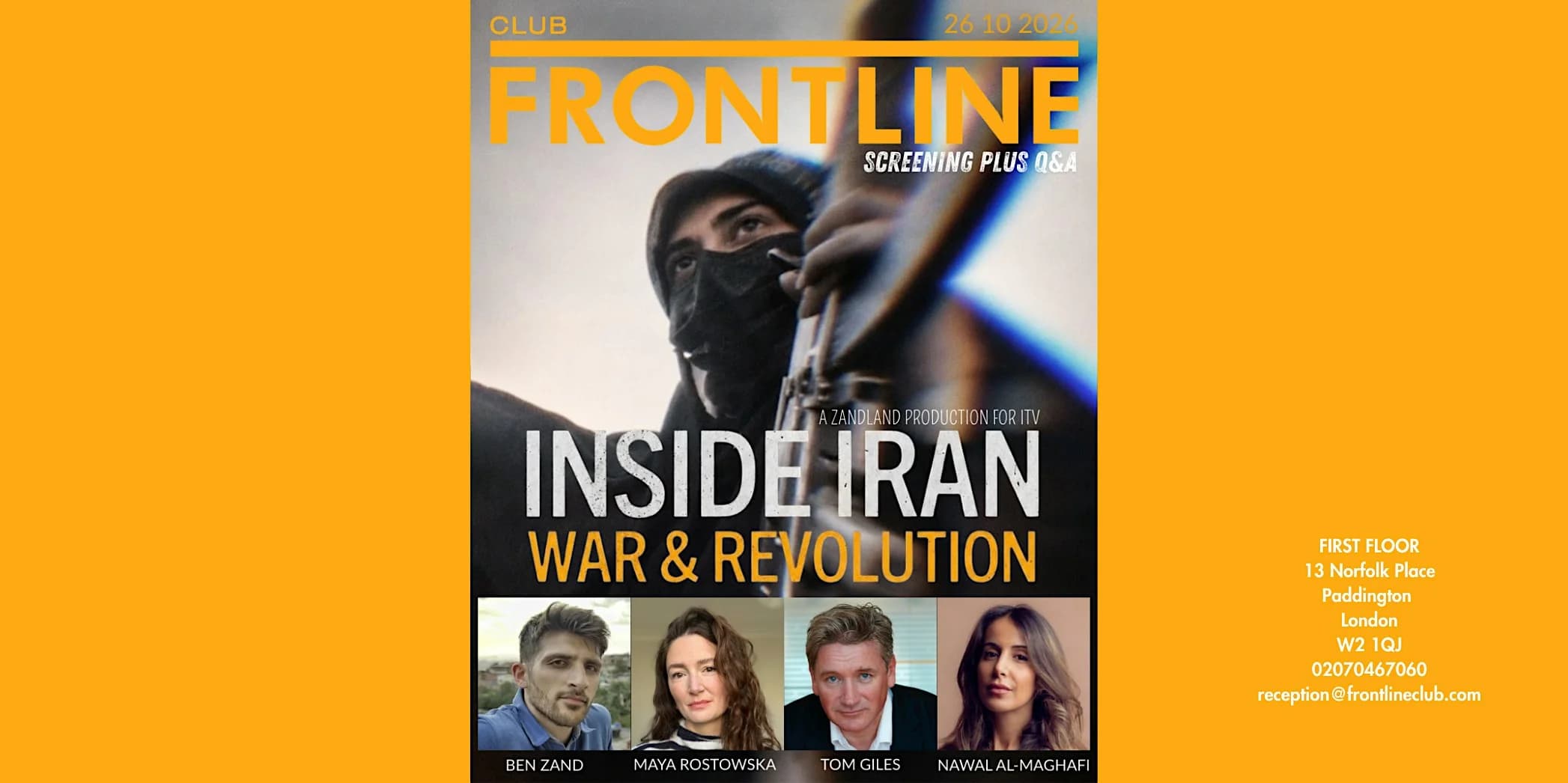 Screening and Q&A: Inside Iran - War and Revolution
