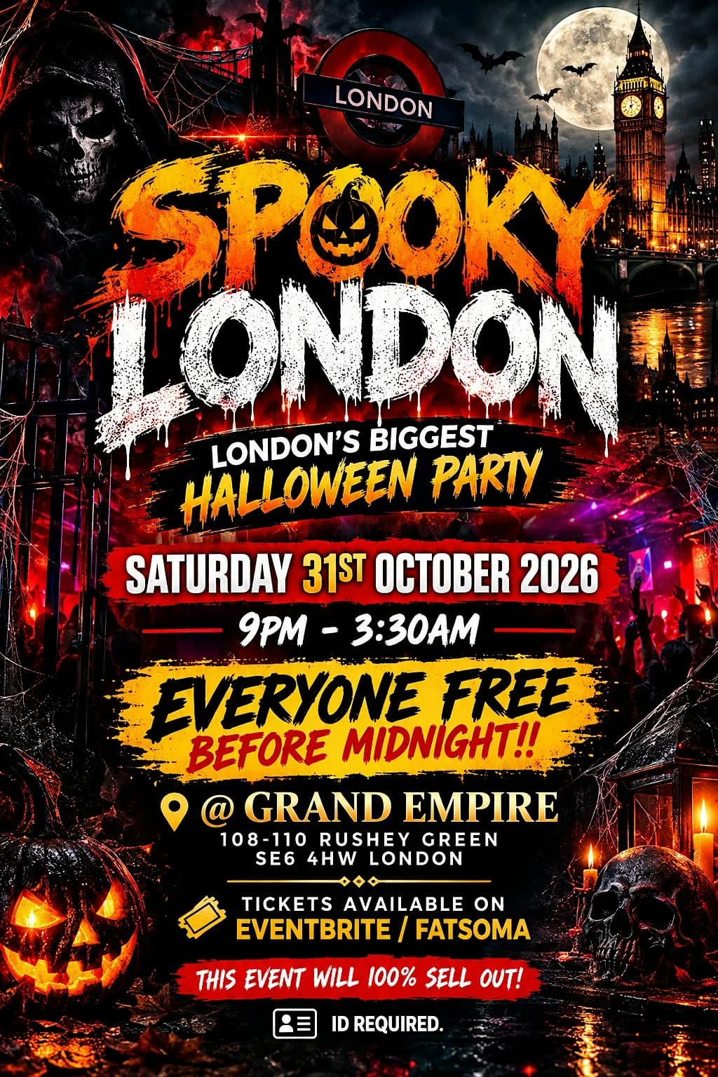 Spooky London - London's Biggest Halloween Party