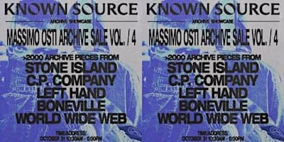 Stone Island & C.P. Company Archive Sale: Massimo Osti Showcase Vol IV