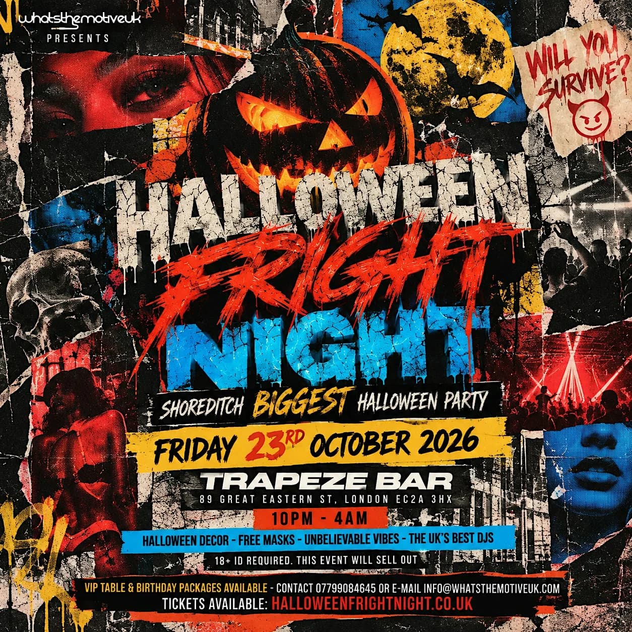 Halloween Fright Night - Shoreditch's Ultimate Halloween Party