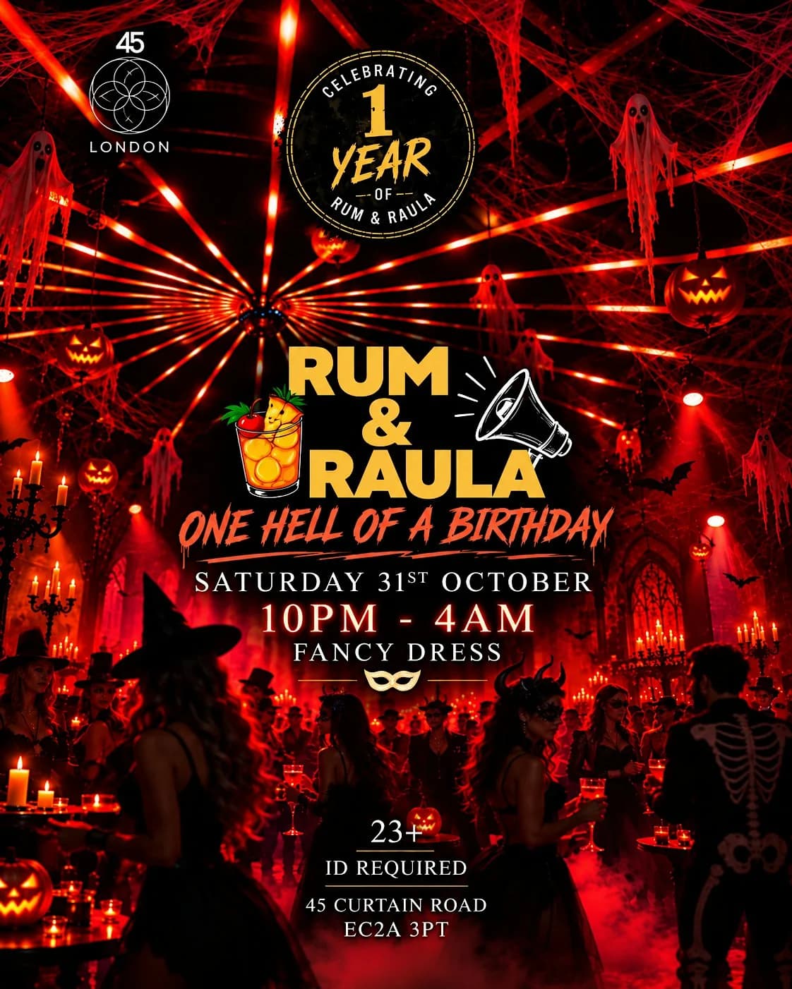 Rum & Raula – One Hell of a Birthday (Halloween 23+)